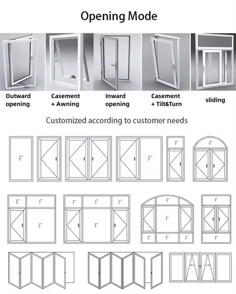 Aluminum sliding window 9